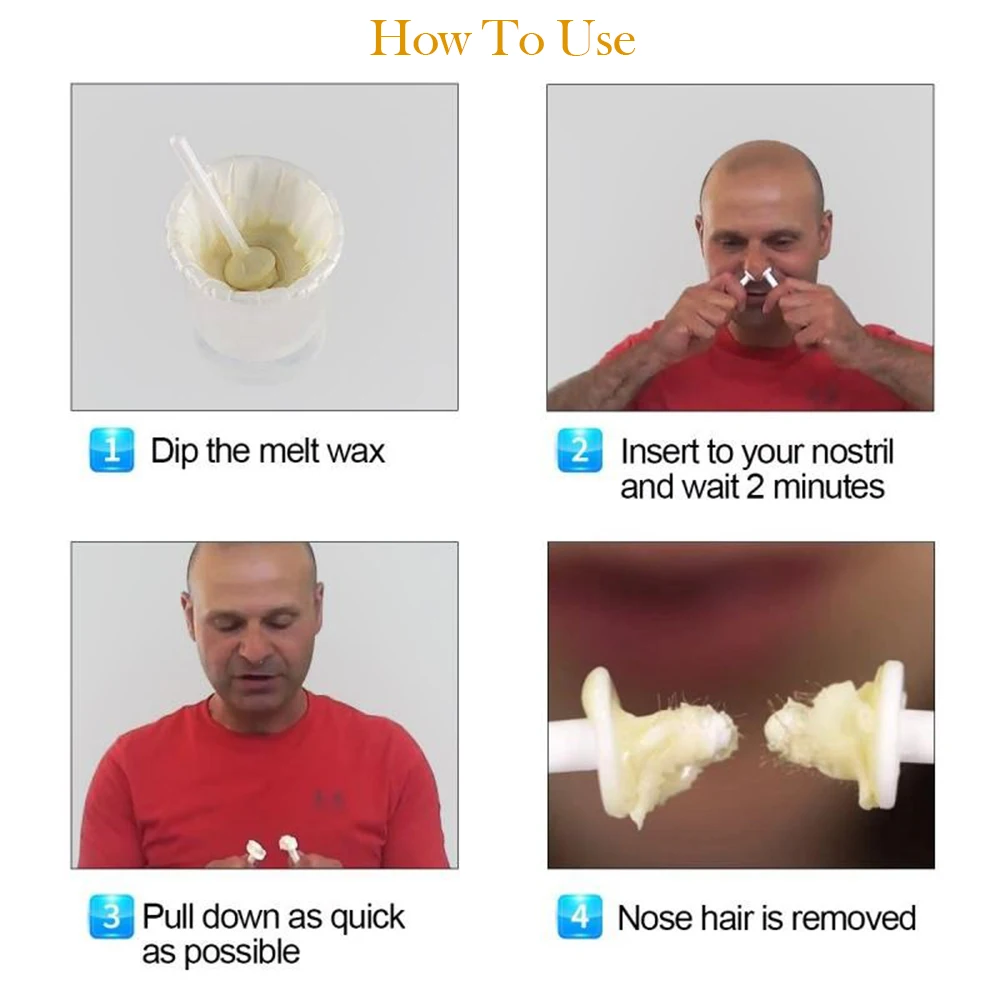 Восковый набор для удаления волос в носу портативный восковый косметический