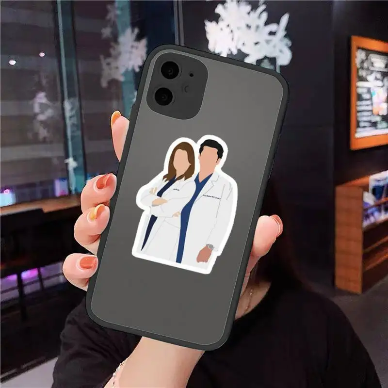 

Phone Case For iPhone 12 11 Mini Pro XR XS Max 7 8 Plus X Spain Cartoon Medicine Doctor Nurse Matte transparent cover
