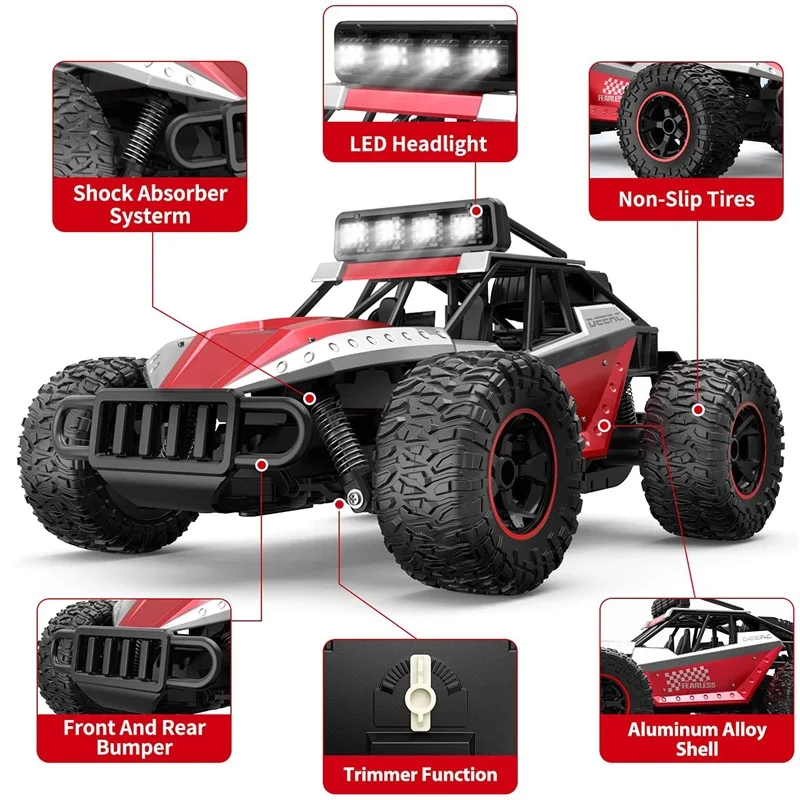 Машинка DEERC DE43 на радиоуправлении 1:14 25 км/ч 2 4 ГГц 2WD |