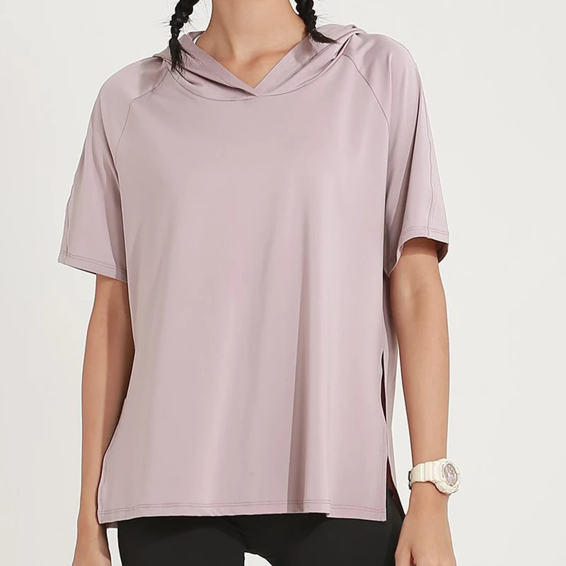 Спортивная футболка с коротким рукавом для женщин бега тренировок фитнеса топ
