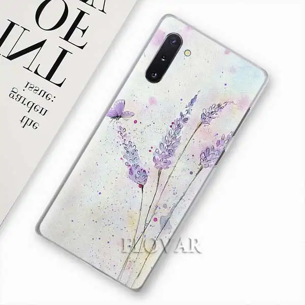009 Акварельный цветок Одуванчик Лотос Лаванда Чехлы для samsung Galaxy Note 10 S10 Plus 5G S10e A30 A40 A50 A60 A70 M40 жесткий чехол - Цвет: 009
