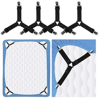 4pcs black triangle bed sheet mattress holder fastener grippers clips suspender