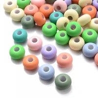 new 20pcslot 9x14mm mixed color round flat acrylic loose spacer beads for needlework jewelry making bracelet diy accessories