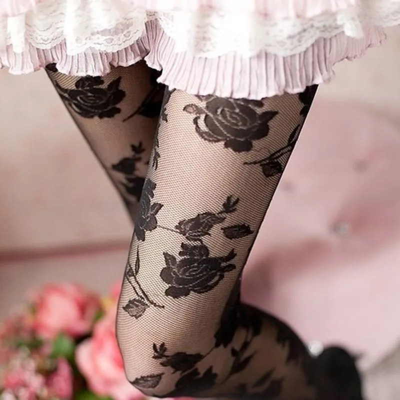 Женские чулки пикантные облегающие тонкие дамские винтажные Колготки с рисунком