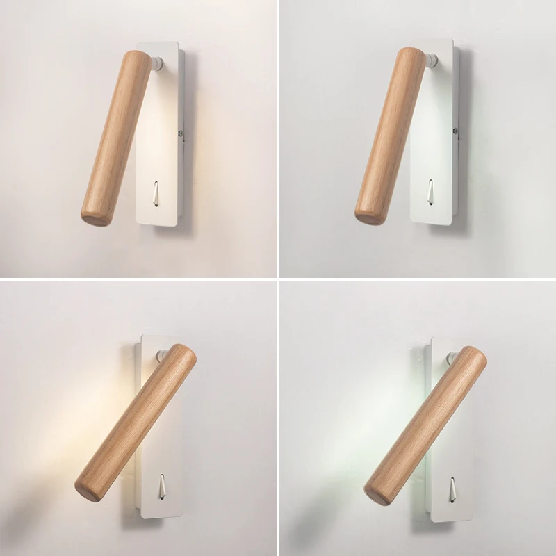 Современный минималистичный настенный светильник с переключателем для