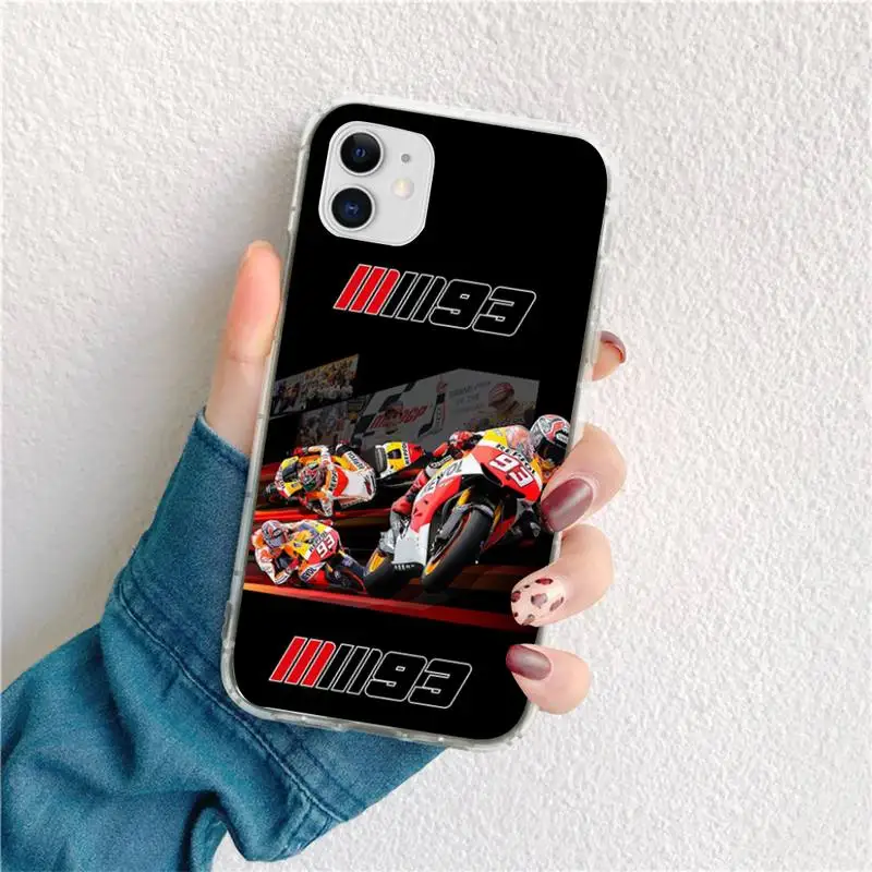

2018 2019 Marc Marquez Moto Gp 93 phone Case for iphone 12 pro max 11 pro XS MAX 8 7 6 6S Plus X 5S SE 2020 XR