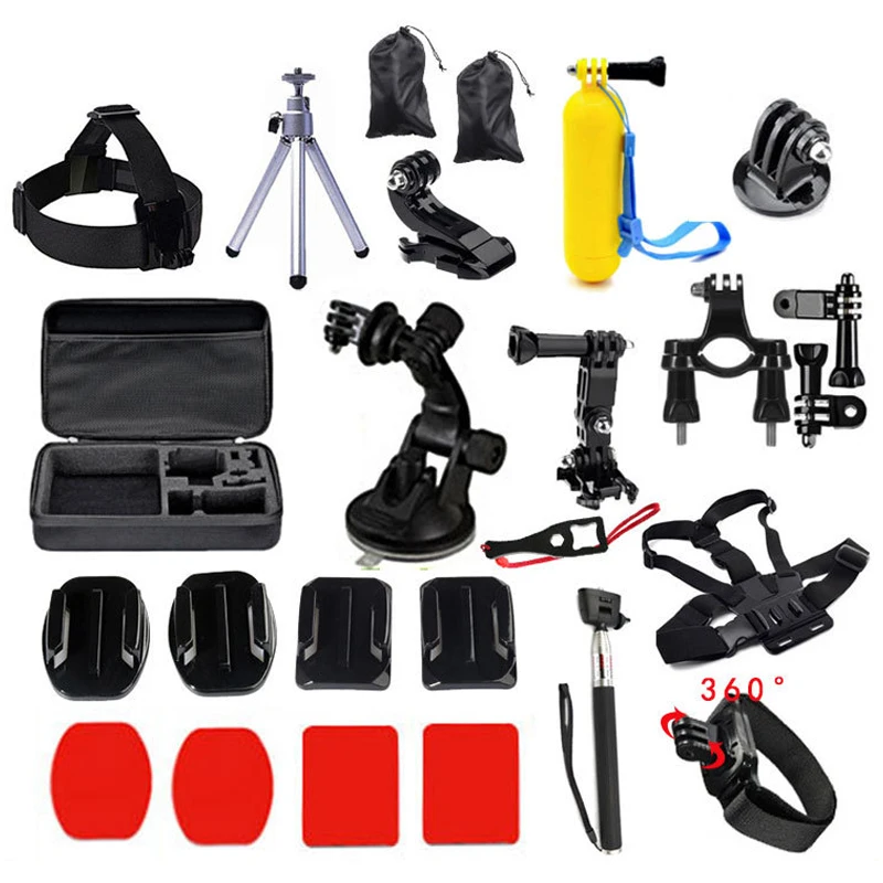 Gopro Practical Accessories Set 24 in one For Gopro Hero 9 8 7 6 XiaoYi / SJCAM Sports Camera Universal Accessories Combination