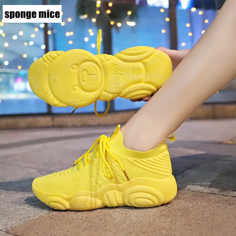 Новинка женские кроссовки Вулканизированная обувь Женская Повседневная дышащая