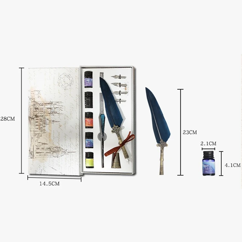 Перьевая ручка со стеклянными чернилами набор из хрустальных перьевых ручек
