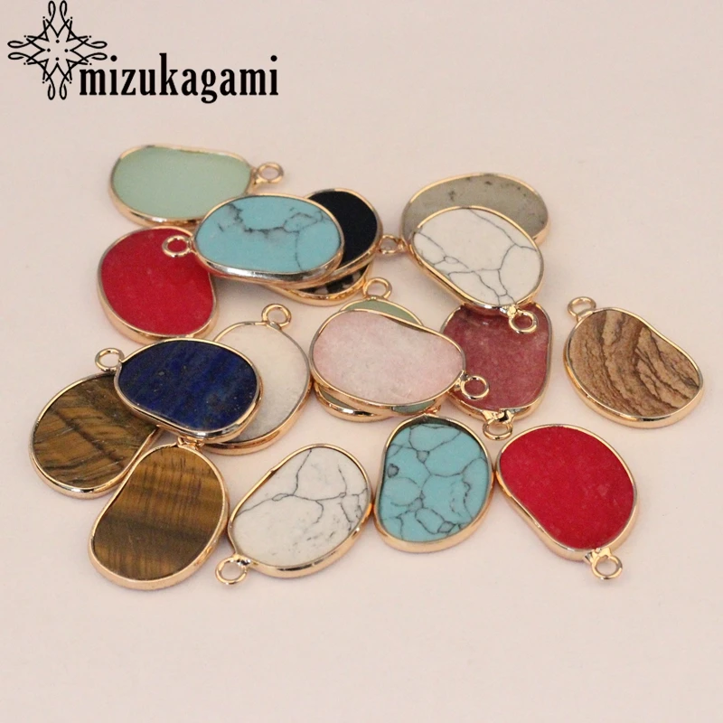 Подвеска из натурального камня в виде кофейных зерен 2 шт./лот|Ювелирная