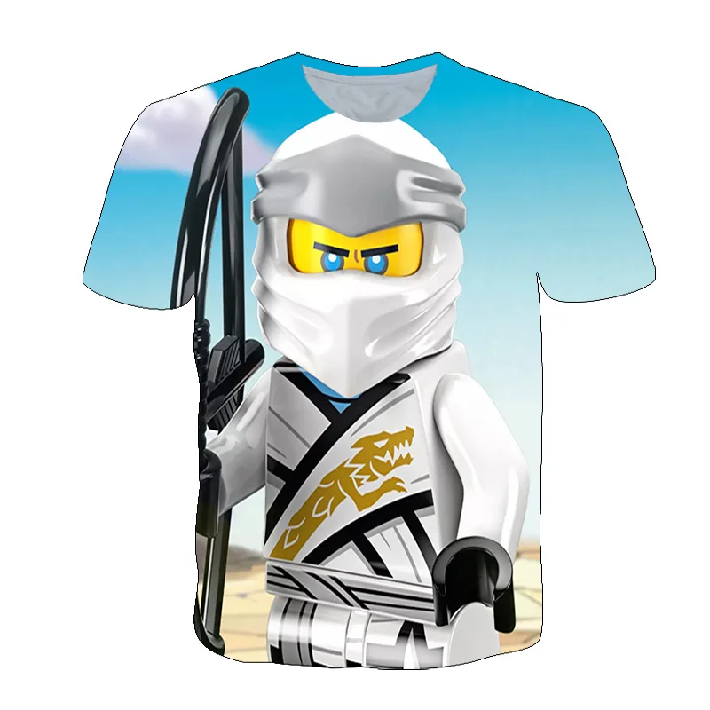 

2021 New Summer Fashion Casual 3D Print Ninja T Shirt Girls Boys Interesting Ninja T-Shirt Children Casual O-Neck T Shirt