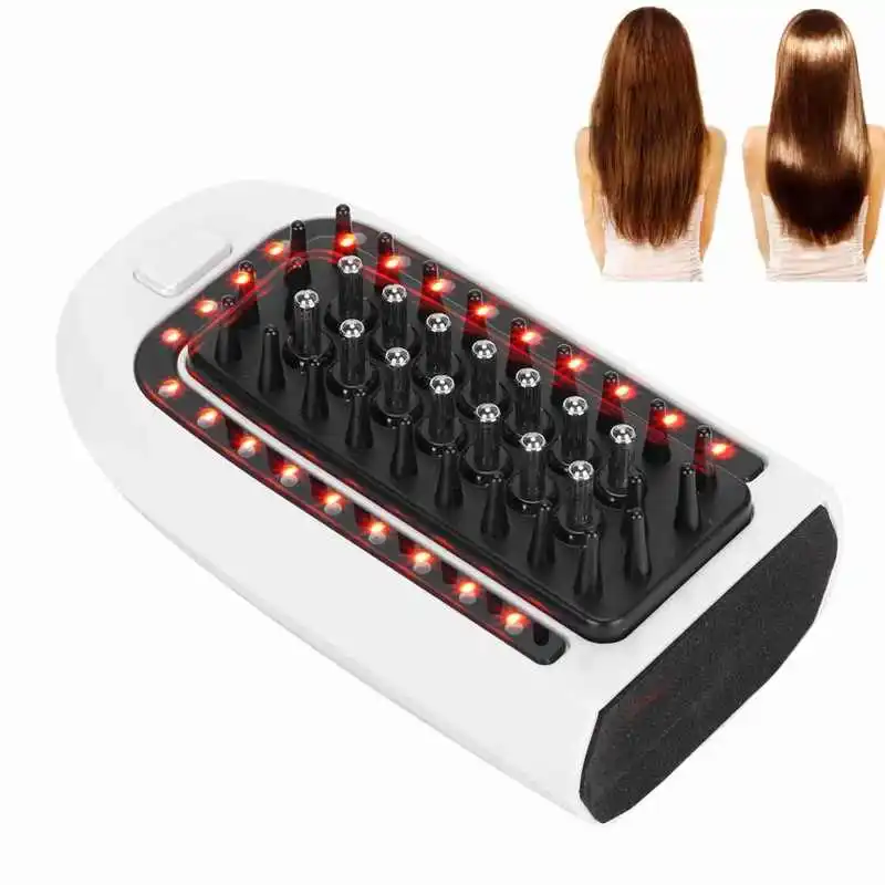 Electric Scalp Massage Comb Portable Anti-Static Red Light Therapy Serum Hair Care Massager Professional Tool | Красота и здоровье