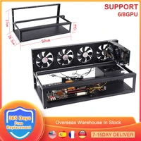 newset 6 gpu slots stand open mining rig frame case stackable bitcon miner computer rack ethetczec ether accessories tools