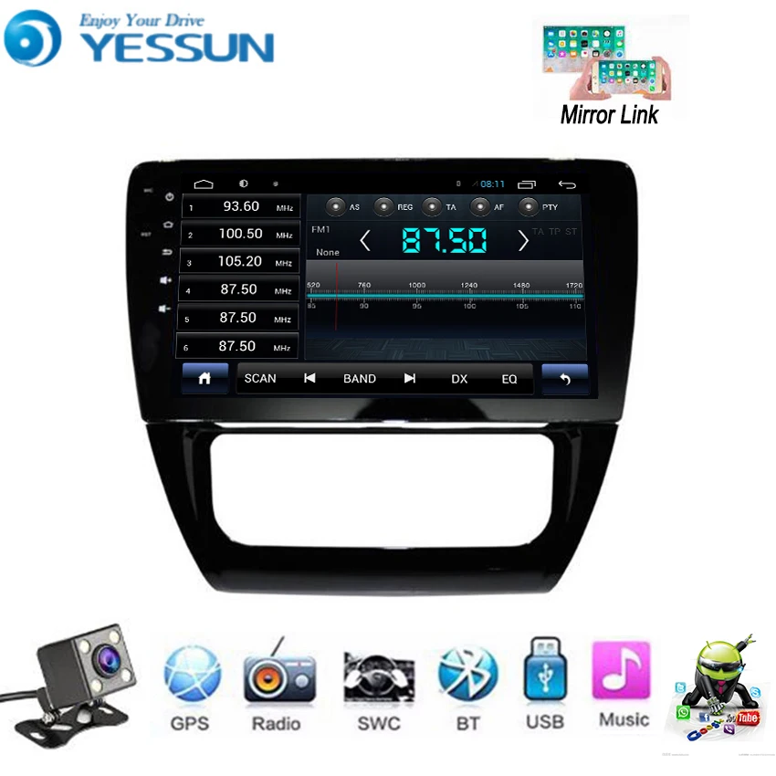 Новый компактный мультимедийный плеер YESSUN для Volkswagen Jetta Vento 2012 ~ 2017 Android