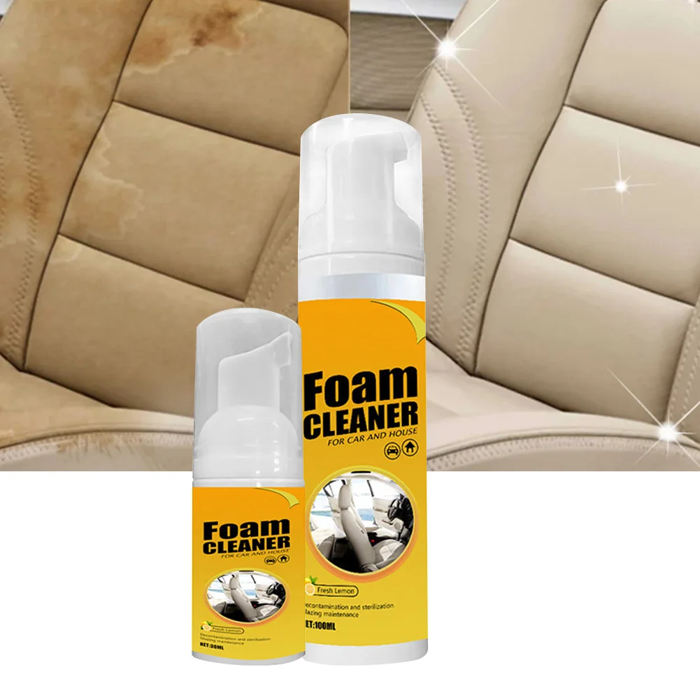 

Multi-purpose Foam Cleaner Spray Car Interior Cleaner Anti-Aging Protection Car Interior Home Cleaning Foam Spray Lemon Scented