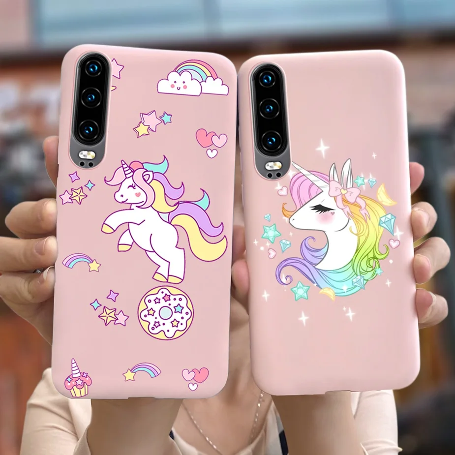 Чехол для Huawei P30 мягкая задняя крышка с милым мультяшным принтом Lite Pro P30Lite P30Pro P 30