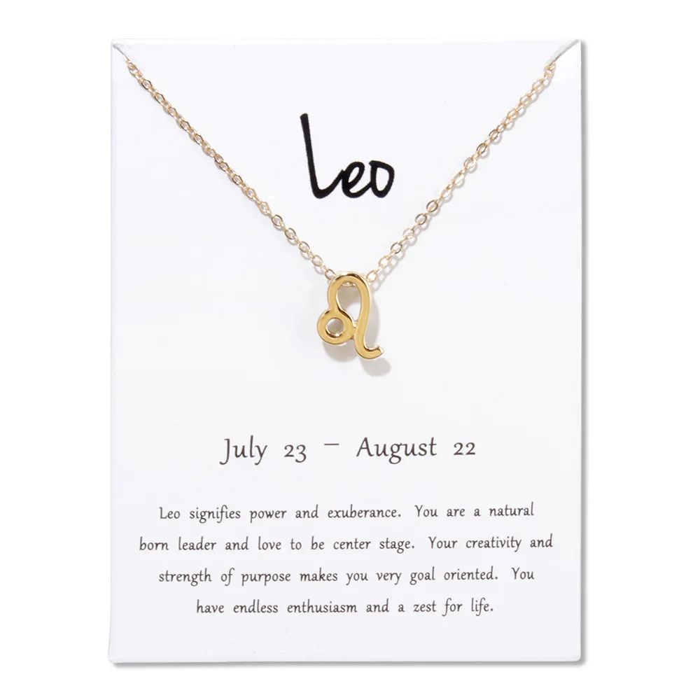 Ожерелье с подвеской 12 созвездий Овен Телец Лев дева весы Скорпион Стрелец