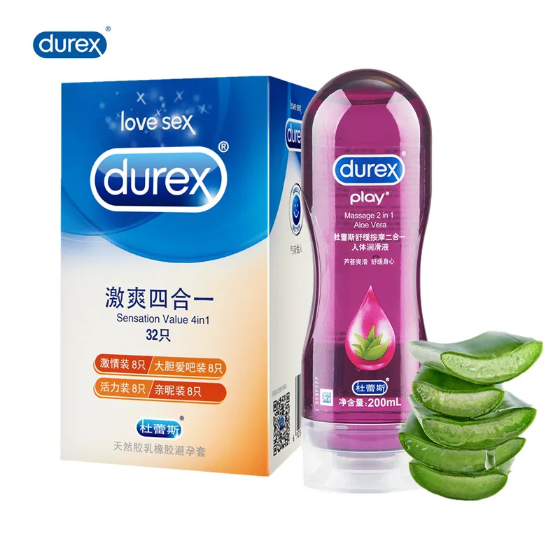Durex набор презервативов для Для мужчин 200 мл сексуального смазка из натурального