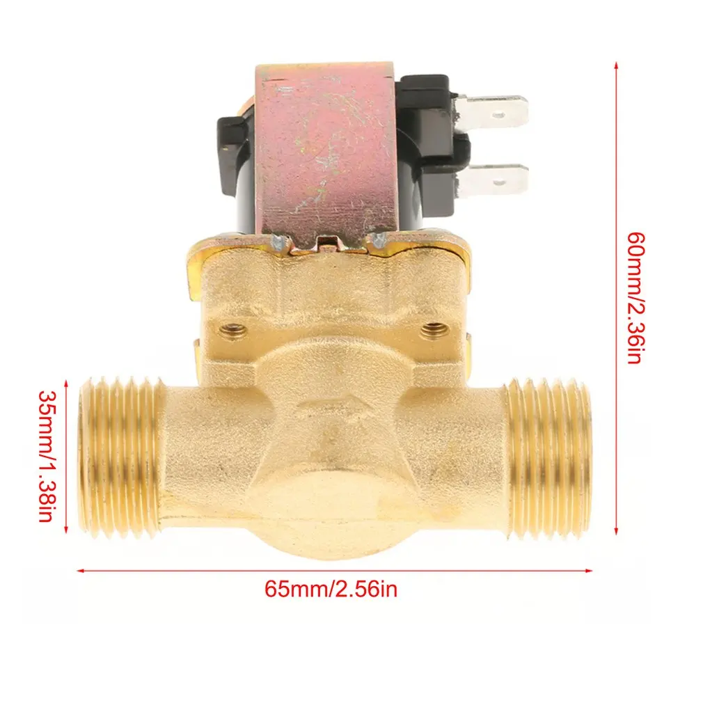

DC 12V Electric Solenoid Magnetic Valve Normally Closed Brass Valves For Water Control 1/2inch