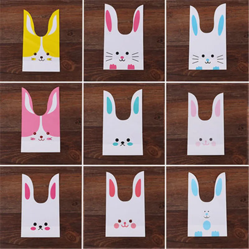 Милые пластиковые пакеты для конфет и печенья с заячьими ушками свадебная