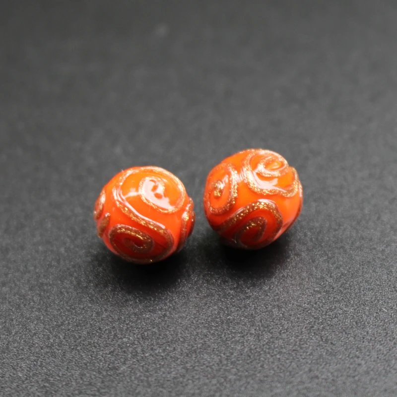 10 шт./лот лэмпворк бусины ручной работы 12 мм круглые многоцветные для