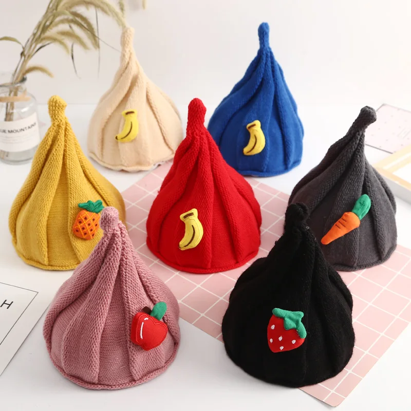 Модные шапки зимняя детская шапка на осень и зиму вязаная Милая для девочек