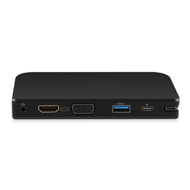 Док станция с двумя дисплеями поддержка HDMI/VGA Ethernet и аудиоразъем для ПК USB 3 0