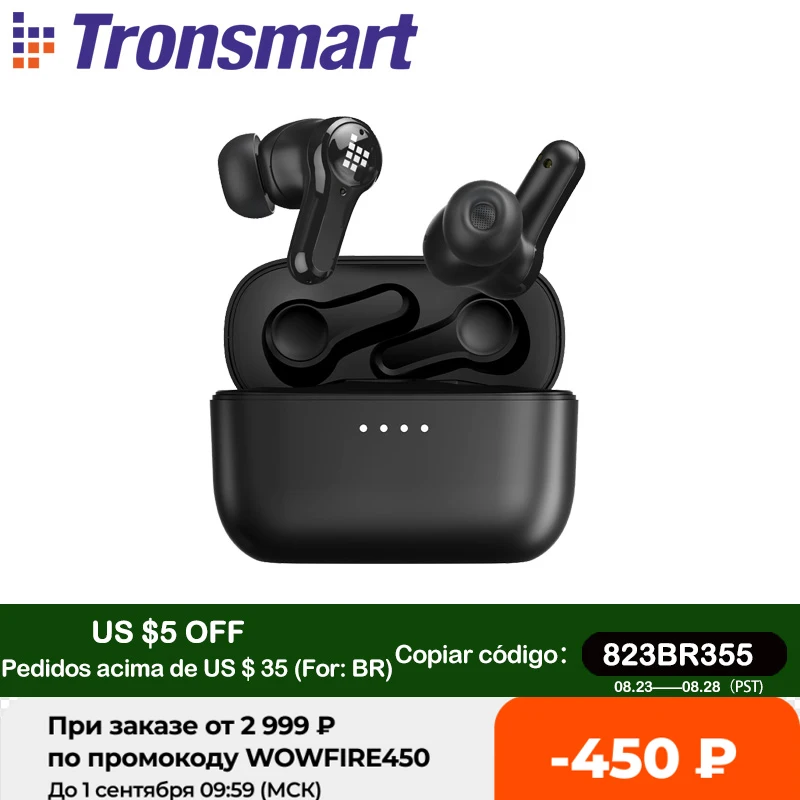 Tronsmart Onyx Apex Беспроводные наушники с активным шумоподавлением Bluetooth 5 2 вкладыши