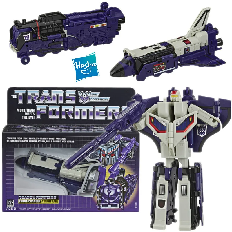 

Hasbro Genuine TransformersG1 10cm Astrotrain Reissue Three Changes Reprint Wal-Mart Limited Spot Children Gift Collection Model
