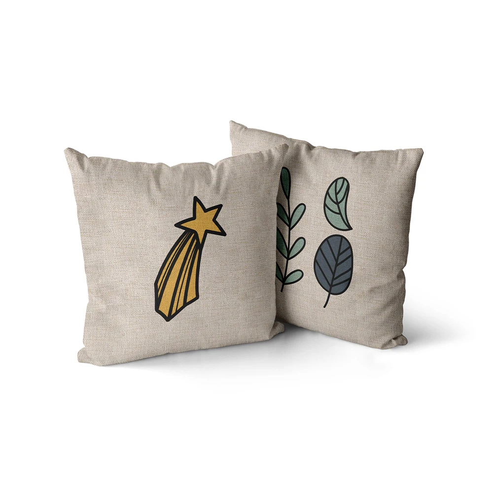 Декоративная Наволочка на подушку мультфильм Симпатичные Луна