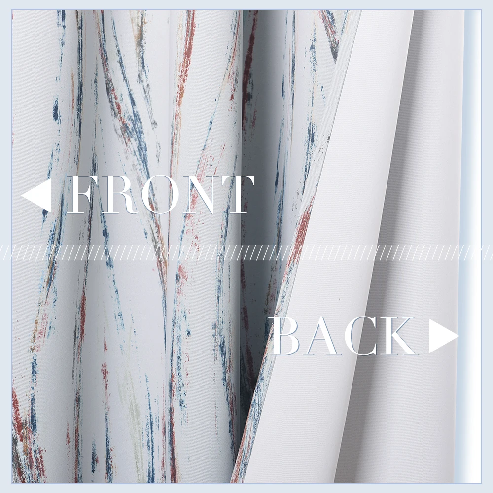 1 шт. модные простые затемняющие шторы с волнистым принтом в виде люверсов для