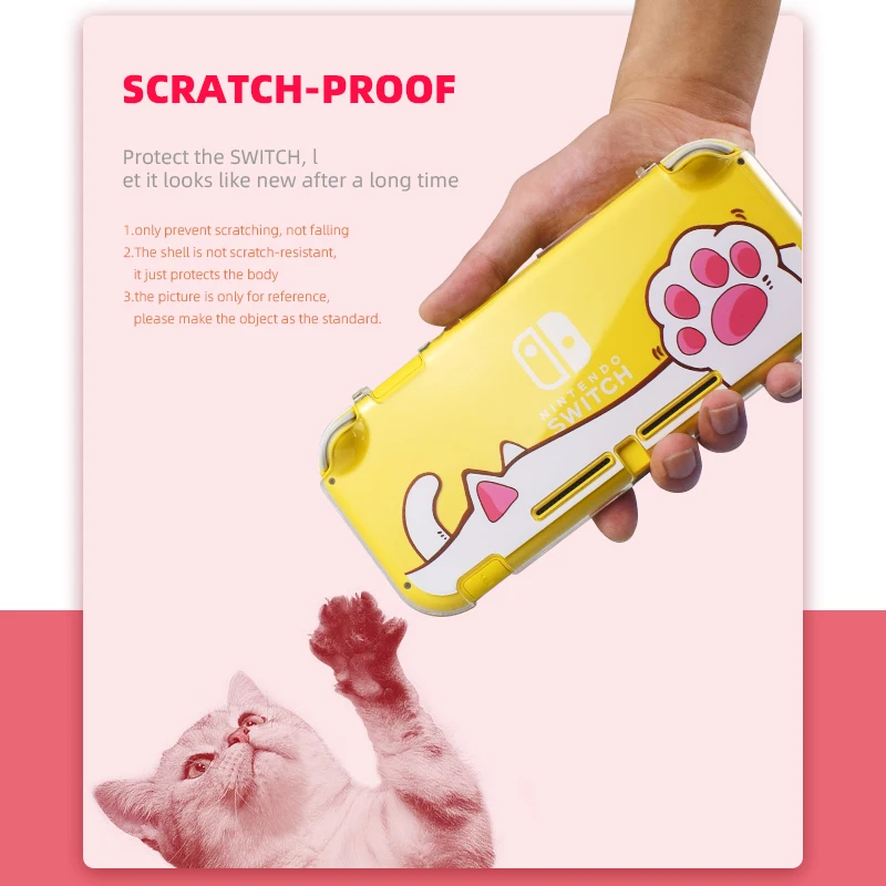 Защитный чехол DATA FROG совместимый с консолью Nintendo Switch Lite в виде кошачьей лапы