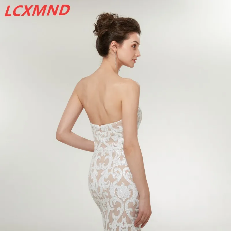 Милое вечернее платье Русалочки без рукавов с блестками длинное официальное для