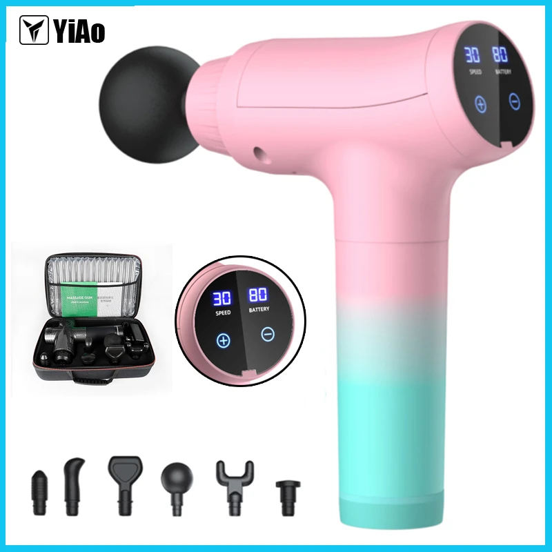 

Новый дизайн, электрический массажный пистолет для глубоких тканей для тела, плеч, шеи, массажер для тренажерного зала, фитнес, расслабление...