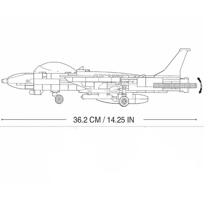 Военная серия мировая война США ВВС F14D модель истребителя солдат фигурки