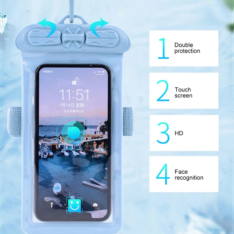 6 5-дюймовый водонепроницаемый чехол для мобильного телефона дайвинга сухая