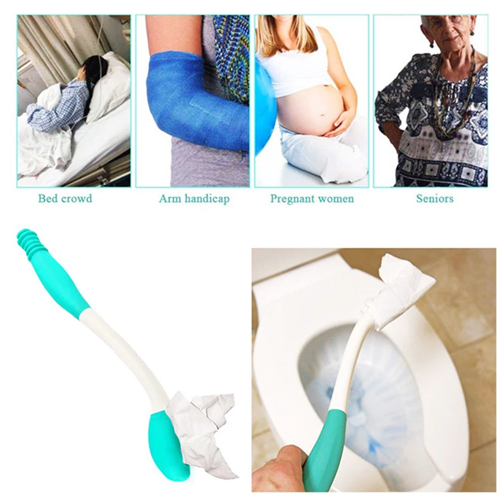 

Bend-Free Down Toilet Aids For Wiping Bathroom Wipe Assistance Bottom Long Handle Reach Comfort Wiper Self Wipe Assist Holder