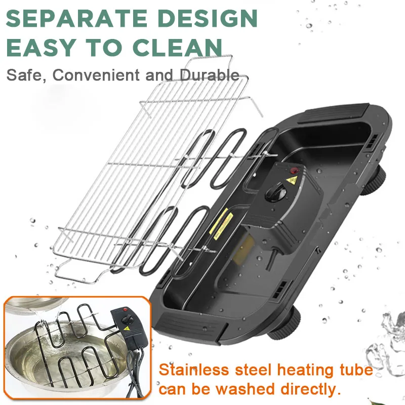 Цена Электрический Настольный гриль для барбекю, барбекю, сада, кемпинга, готовки в помещении, 1300 Вт