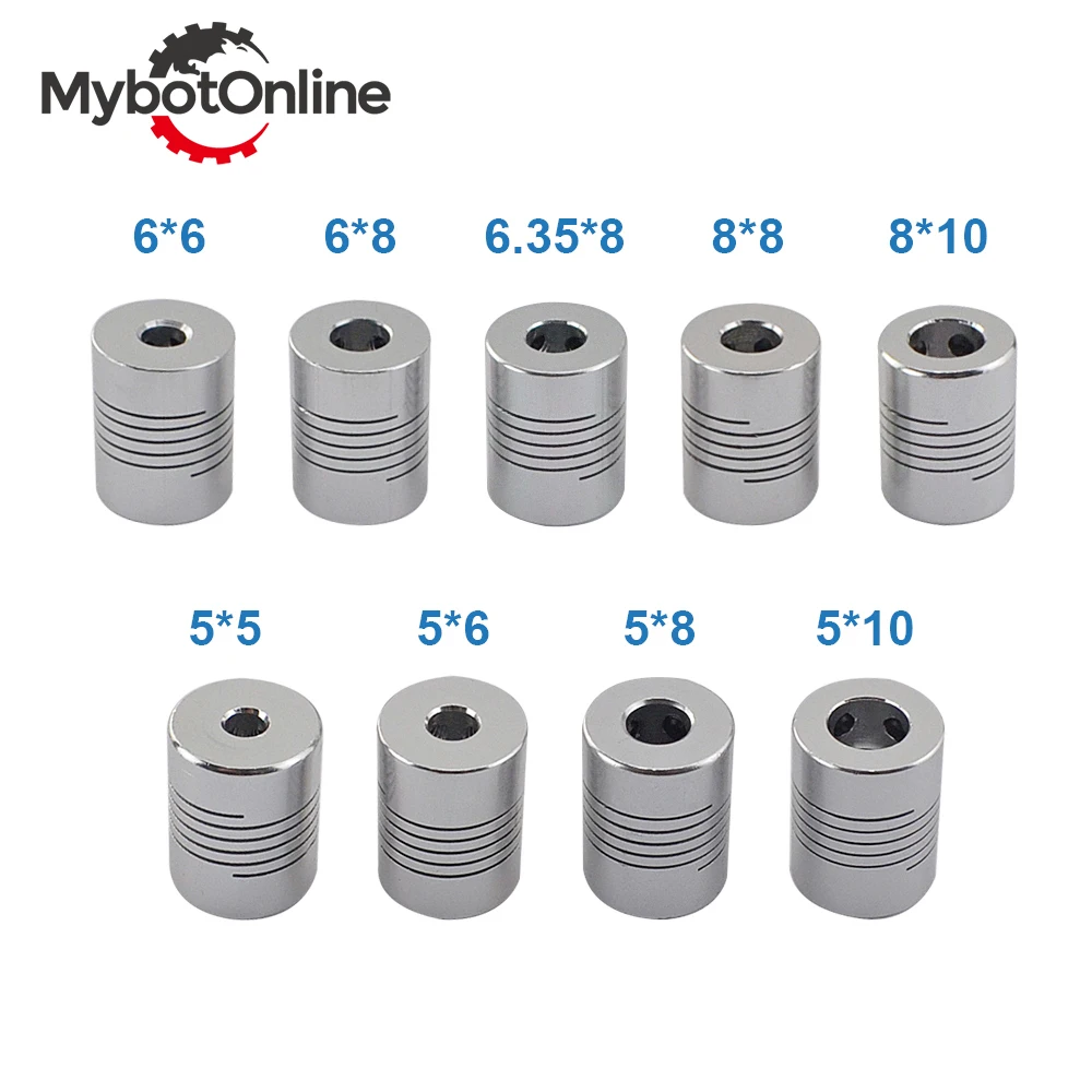 1 шт. шаговый двигатель соединительный вал 5 мм 8 гибкая муфта OD 19x25 5/6/6.35/8/10 для