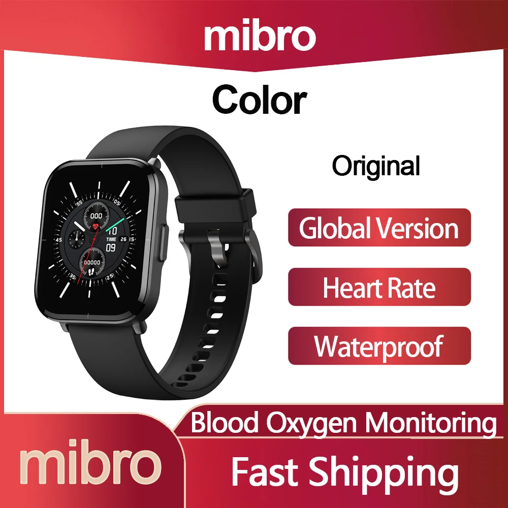 

Original Mibro Color Smartwatch Heart Rate Tracker Blood Oxygen Smart Watch 5ATM Waterproof for Women Men Sport Watches 270mAh