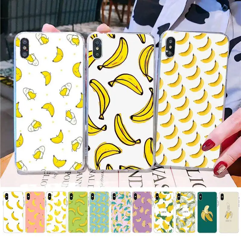 

MaiYaCa Cute Banana Phone Case for iPhone 11 12 13 mini pro XS MAX 8 7 6 6S Plus X 5S SE 2020 XR case