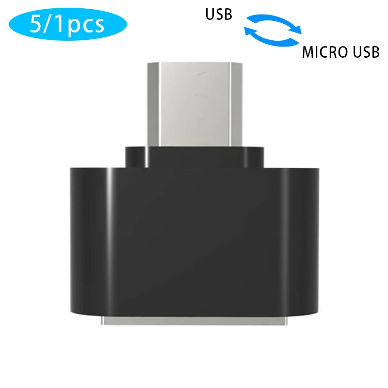 

5/1PCS Mini OTG Cable USB OTG Adapter Micro USB To USB Converter for Tablet PC Android