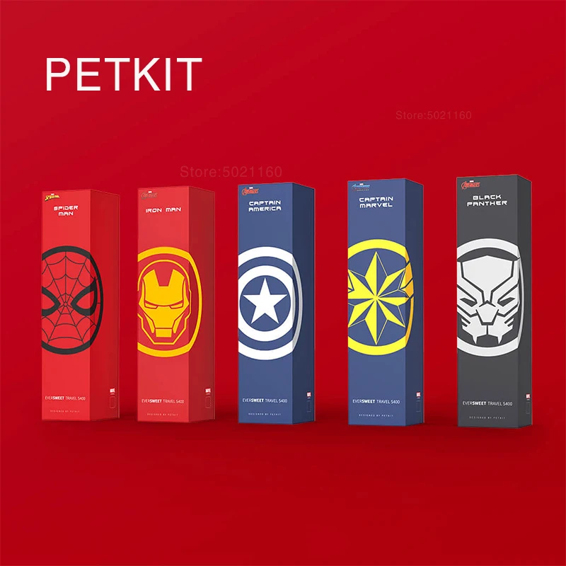 Горячая PETKIT собачья Питьевая чашка версия Marvel для прогулок портативная водная напольная чашка чайник товары для домашних животных бутылка для воды для собак