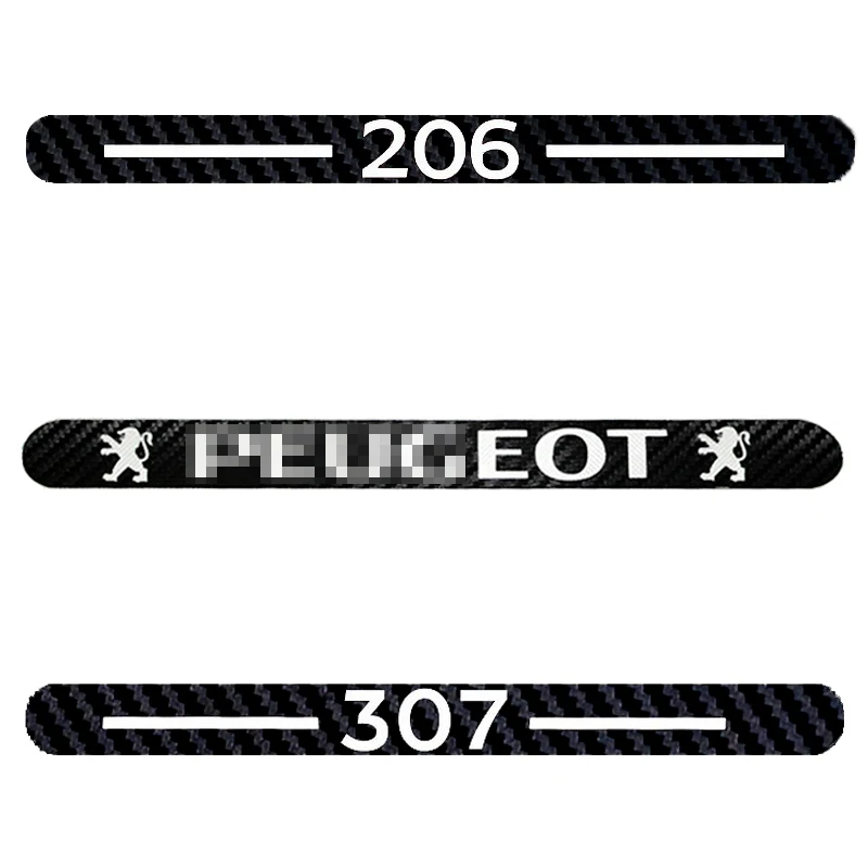 3D наклейки на автомобильные эмблемы из углеродного волокна для Peugeot 206 307