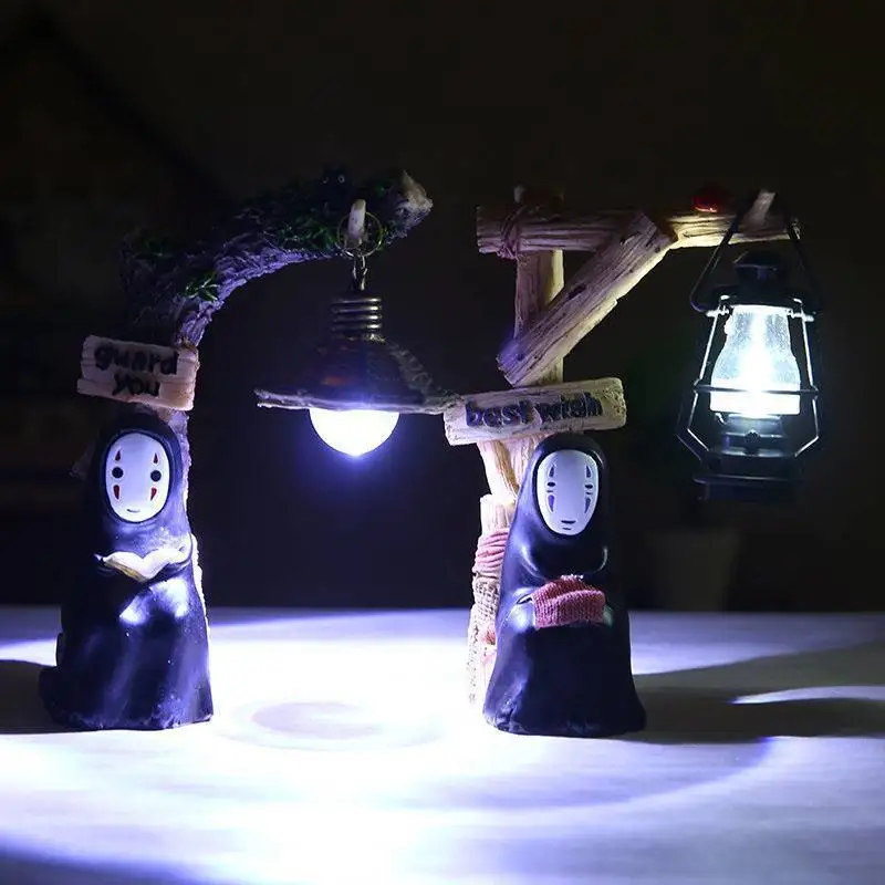 

Studio Ghibli Spirited Away No Face Man Figures Toy LED Night Light Toy Anime Totoro No Face Man Figure Model Toy Kids Toys Gift