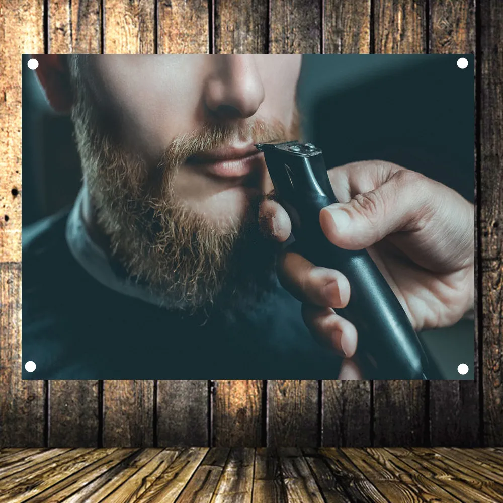 Сало головы! Парикмахерская вывеска магазина HD тканевый Декор с печатью плакат