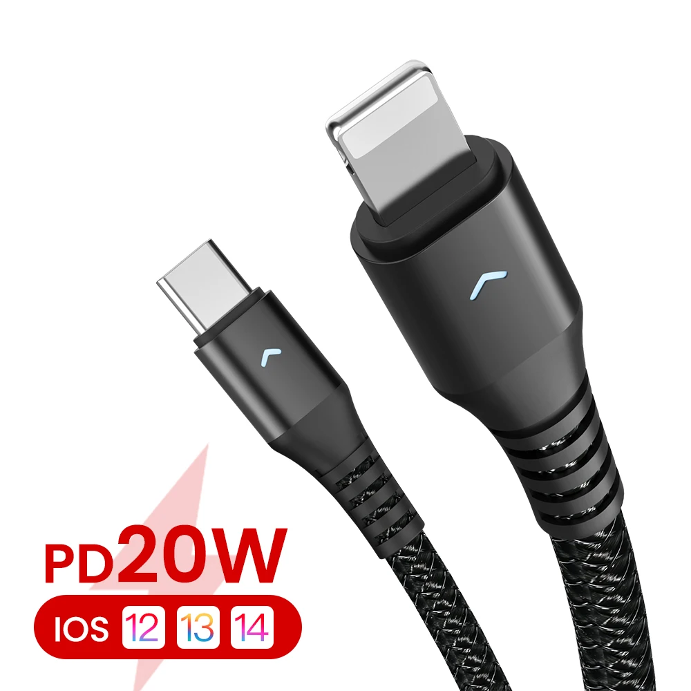 

PD 20W USB C Data Cable Type C To 8 Pin For iPhone Charger Kable 1.2/1.8m 3A Fast Charging Cord For iPhone 13 12 11 Pro