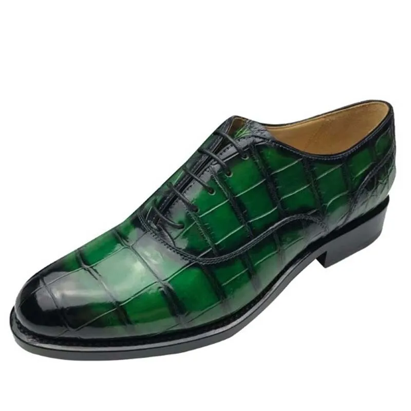 chue Hand-made leather shoes crocodile skin men's business dress men custom-made | Обувь