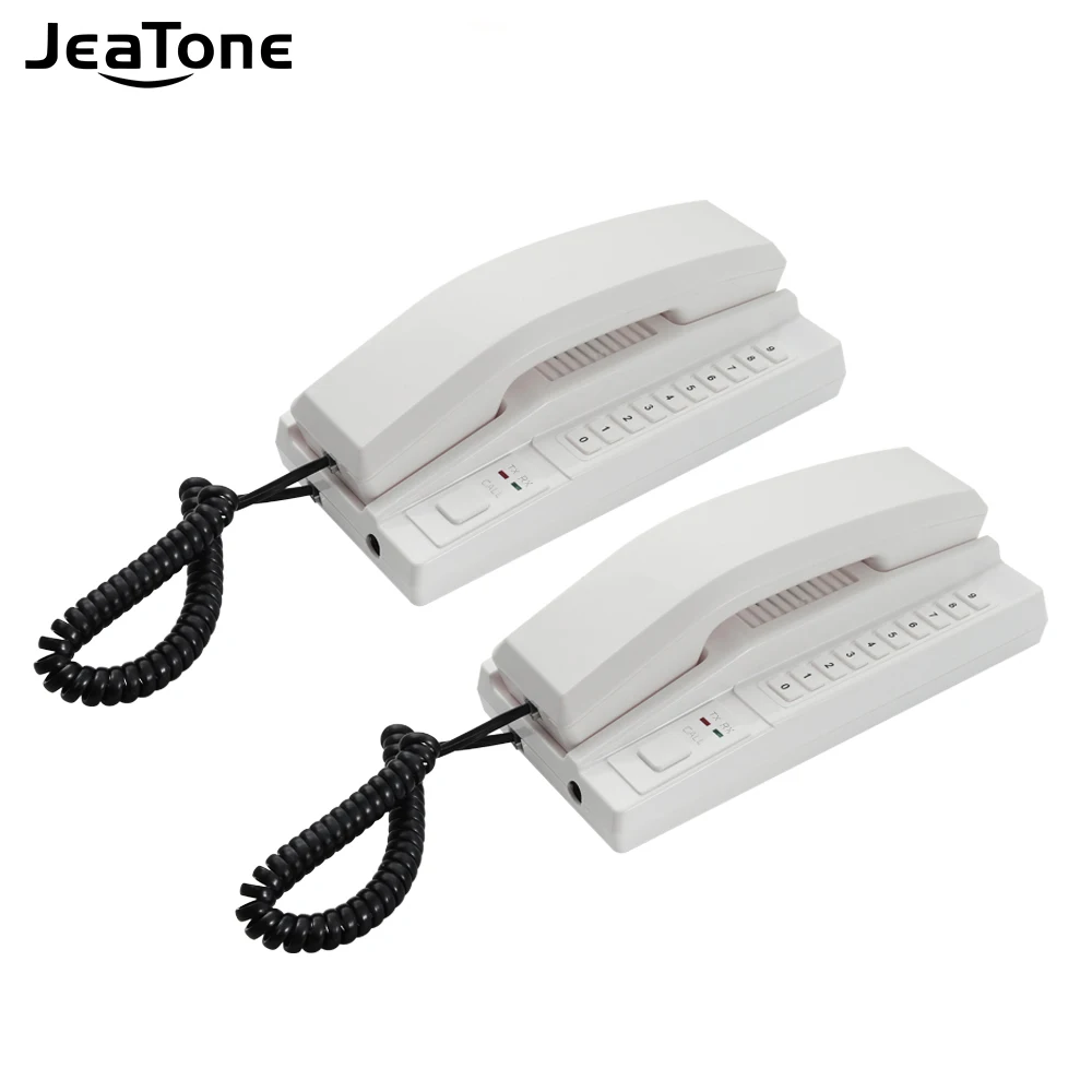 Jeatone 2.4GHz Wireless Intercom Recharged Audio Door Phone System Secure Interphone Handsets for Home, Warehouse, Office