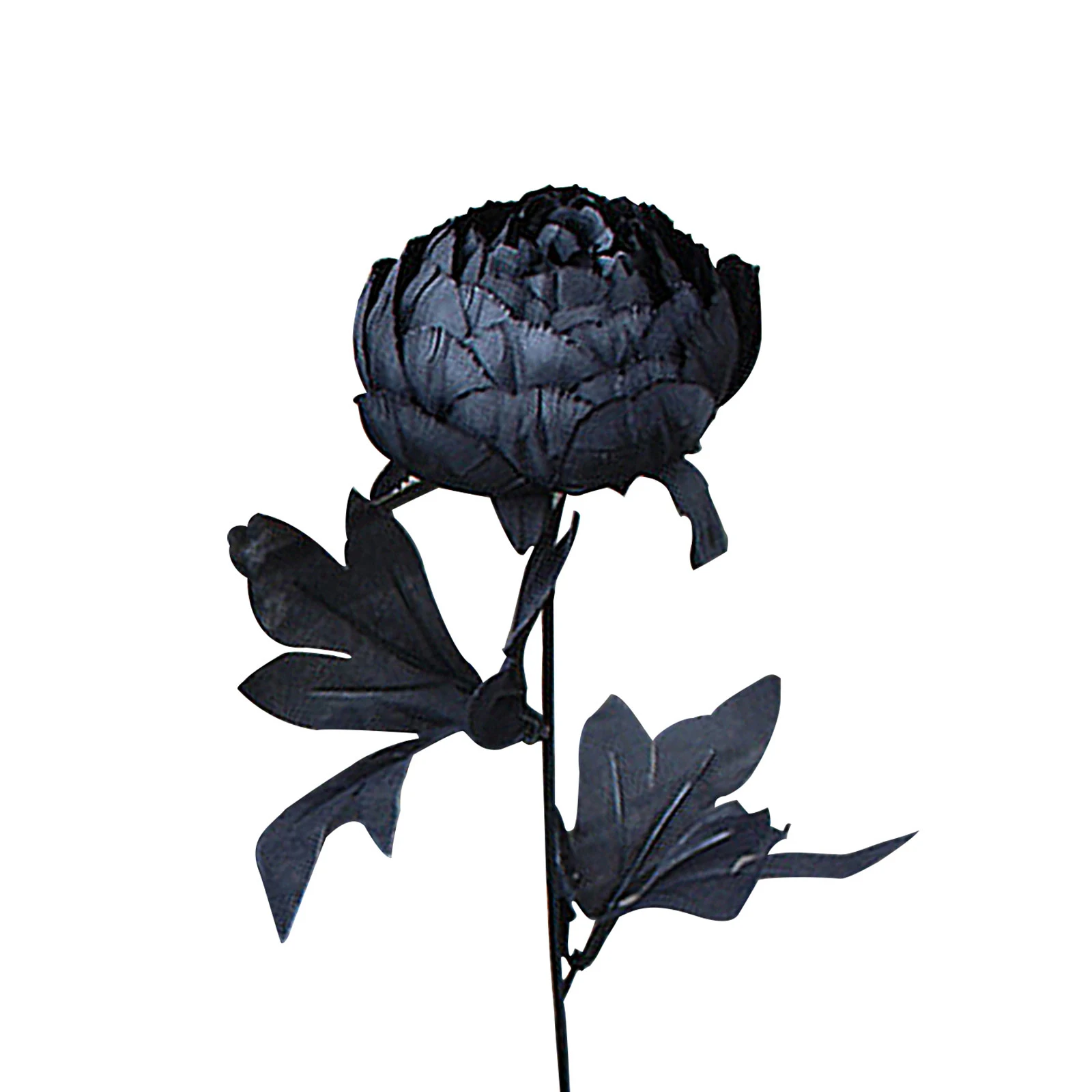 Винтажные элегантные черные искусственные одиночные пионы ветки тюльпаны цветы